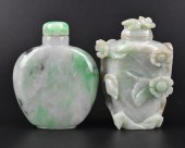 2 CHINESE JADEITE SNUFF BOTTLE