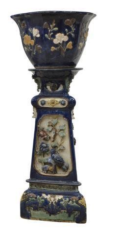 (2) CHINESE JARDINIERE PLANTER &