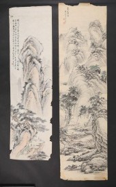 2 CHINESE LANDSCAPE SCROLLS2 C