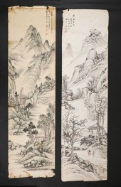 2 CHINESE LANDSCAPE SCROLLS2 C