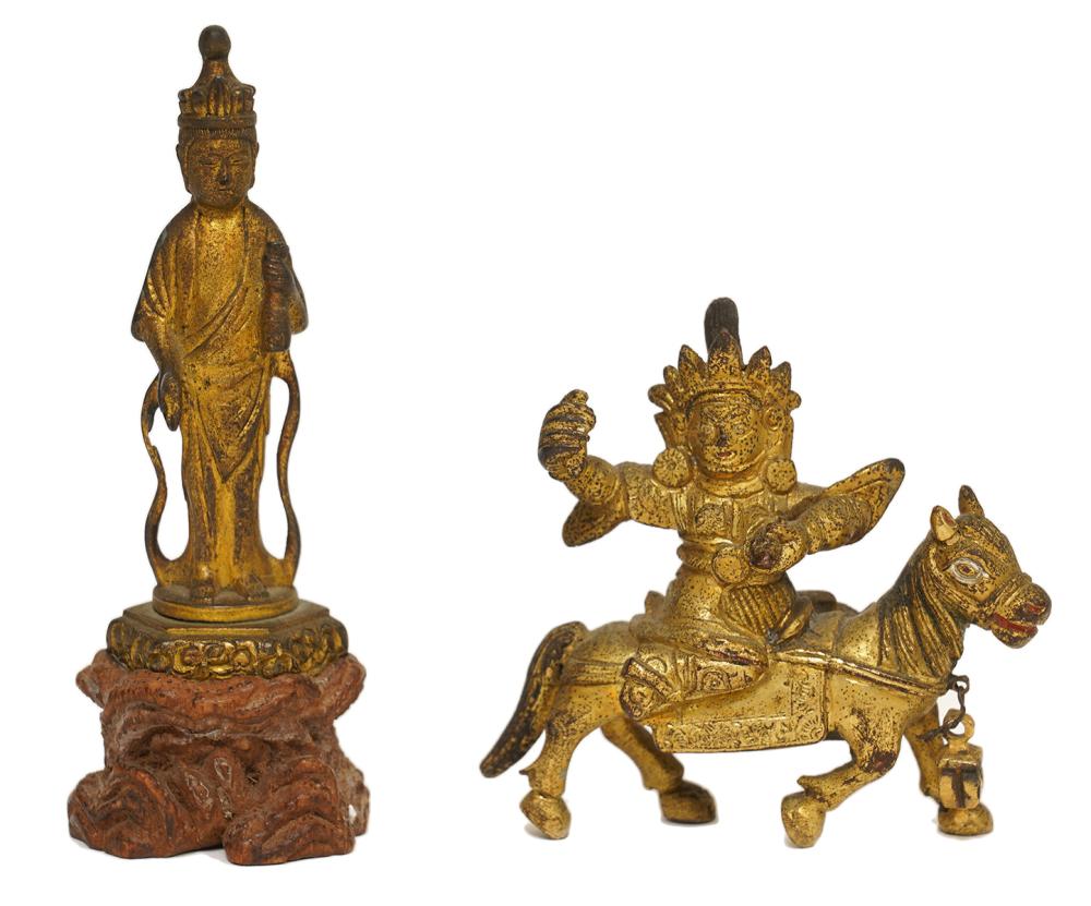 2 CHINESE MINIATURE BRONZES