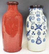 (2) CHINESE OXBLOOD, BLUE & WH