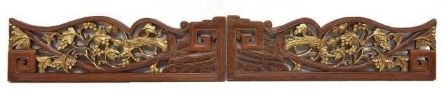 (2) CHINESE PAINTED ARCHITECTURAL