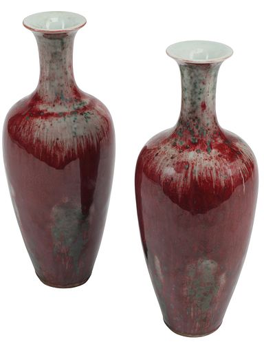 (2) CHINESE PEACHBLOOM-GLAZED