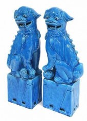 (2) CHINESE PEKING BLUE CERAMI