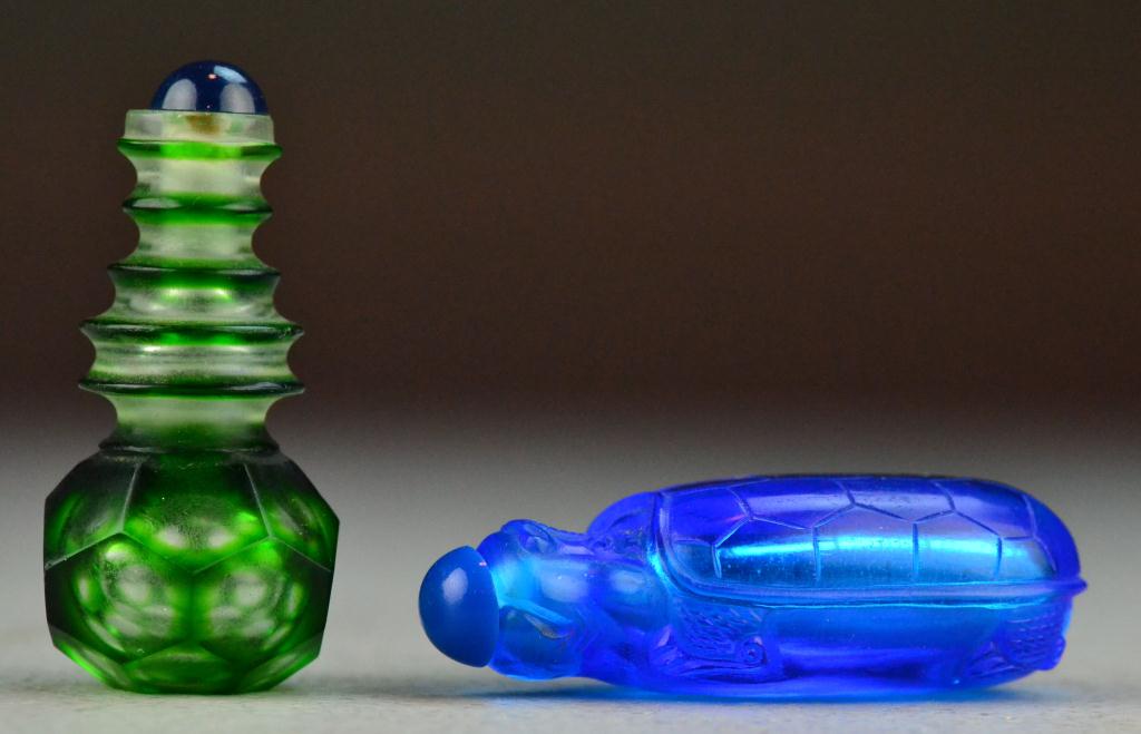 (2) Chinese Peking Glass Snuff