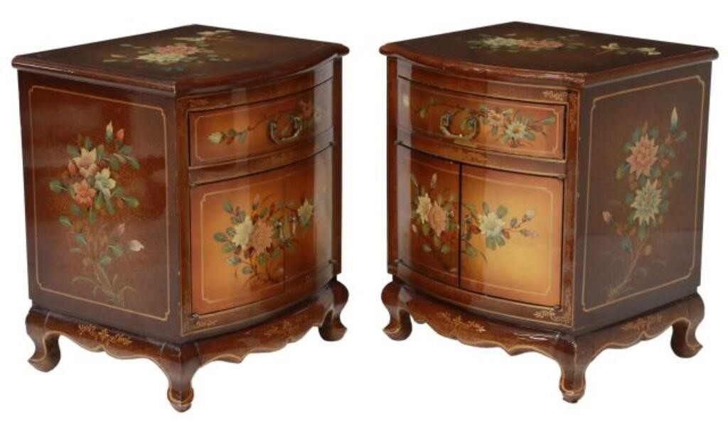 (2) CHINESE POLYCHROME LACQUERED
