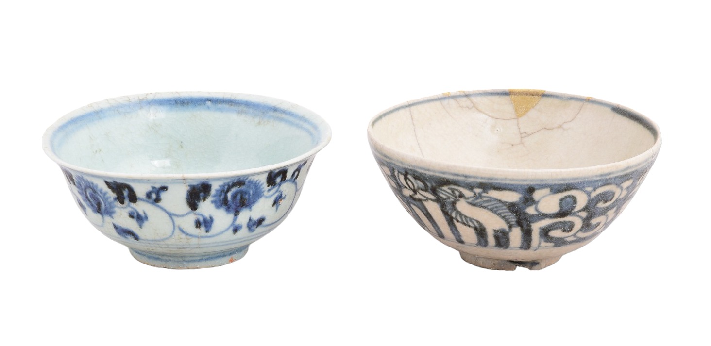 (2) Chinese porcelain bowls, 6" dia