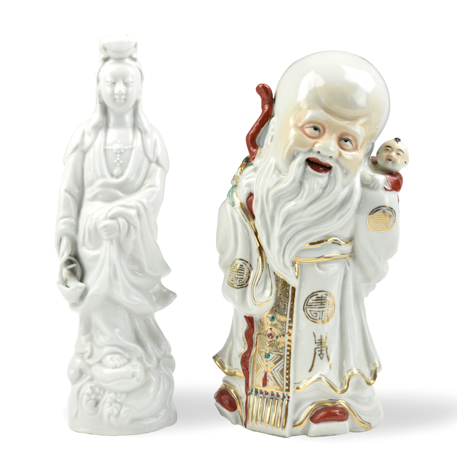 2 CHINESE PORCELAIN FIGURE OF