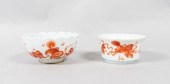 2 CHINESE PORCELAIN FOO DOG BO