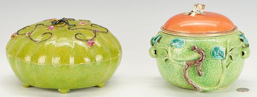 2 CHINESE PORCELAIN FRUIT BOX