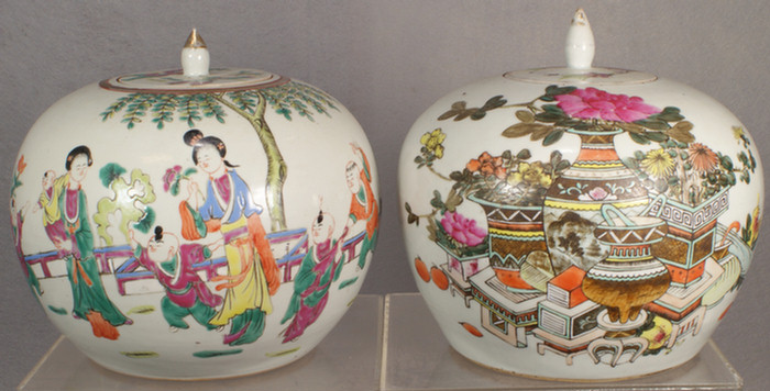 2 Chinese porcelain globular