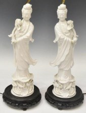 (2) CHINESE PORCELAIN GUANYIN