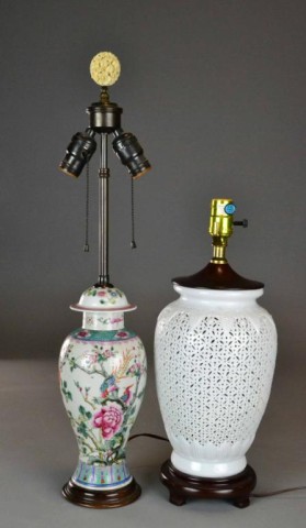 (2) CHINESE PORCELAIN LAMPSOne