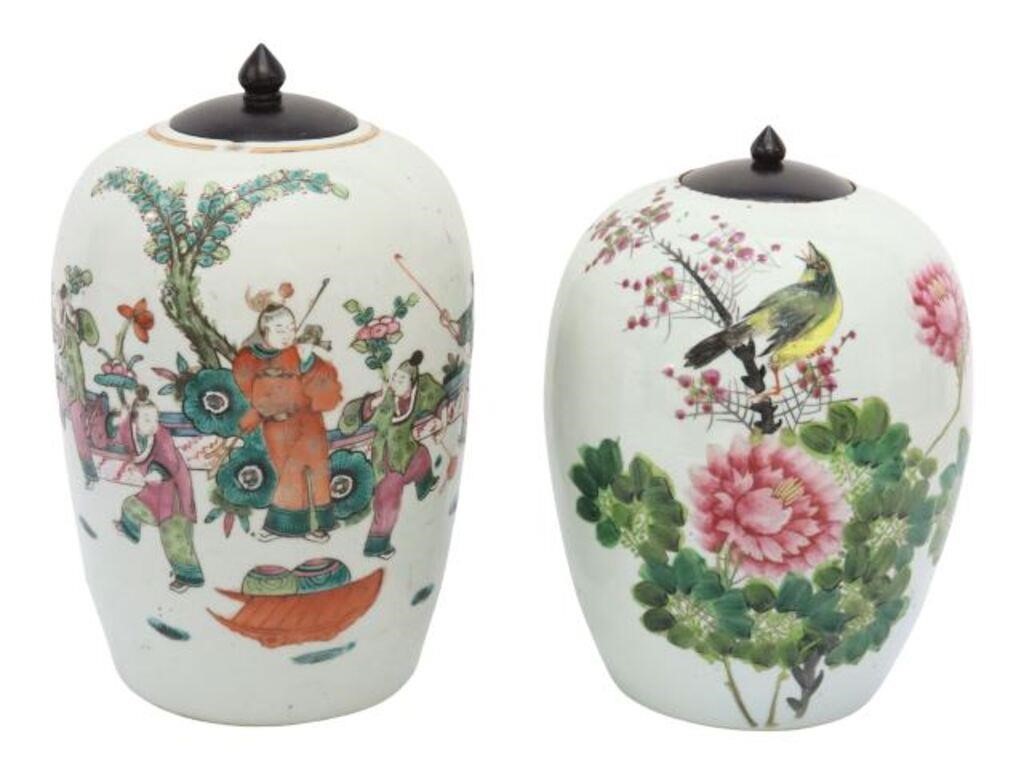 (2) CHINESE PORCELAIN LIDDED