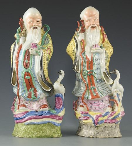 2 CHINESE PORCELAIN LONGEVITY
