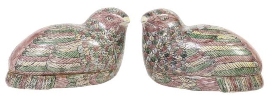 (2) CHINESE PORCELAIN QUAIL