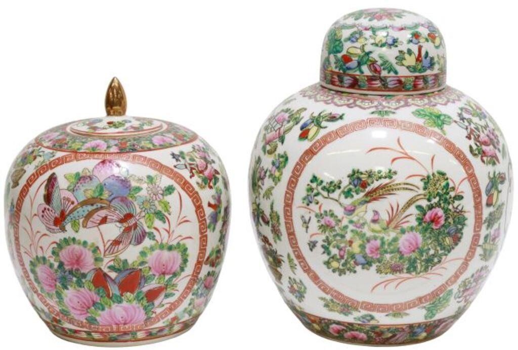 (2) CHINESE PORCELAIN ROSE