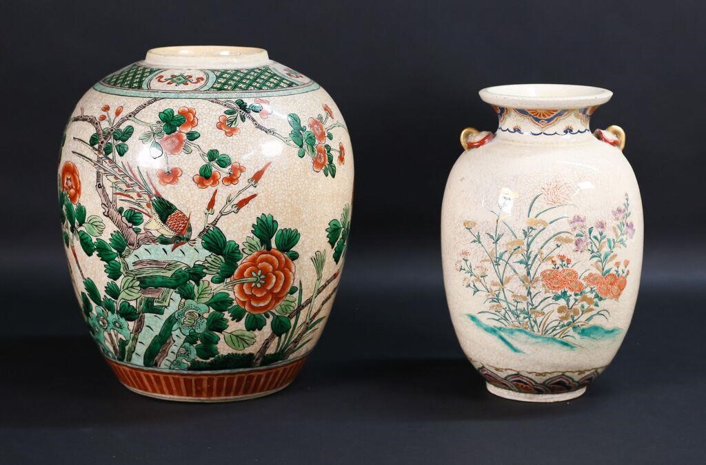 2 CHINESE POTTERY VASESLarge