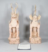 2 CHINESE POTTERY ZHENMUSHOU T