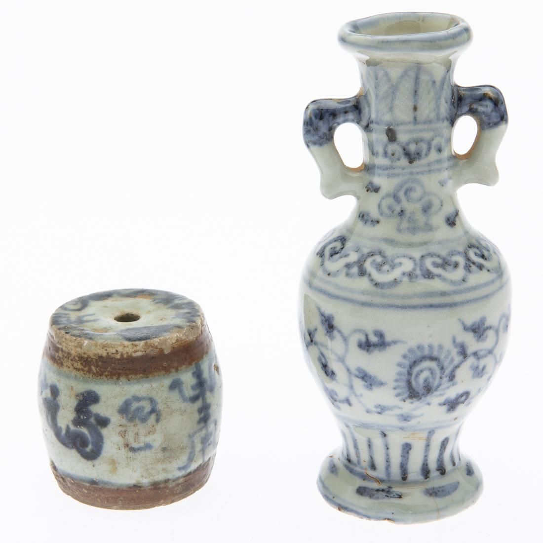 2 CHINESE QING BLUE AND WHITE