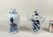 2 CHINESE QING DYNASTY BLUE &