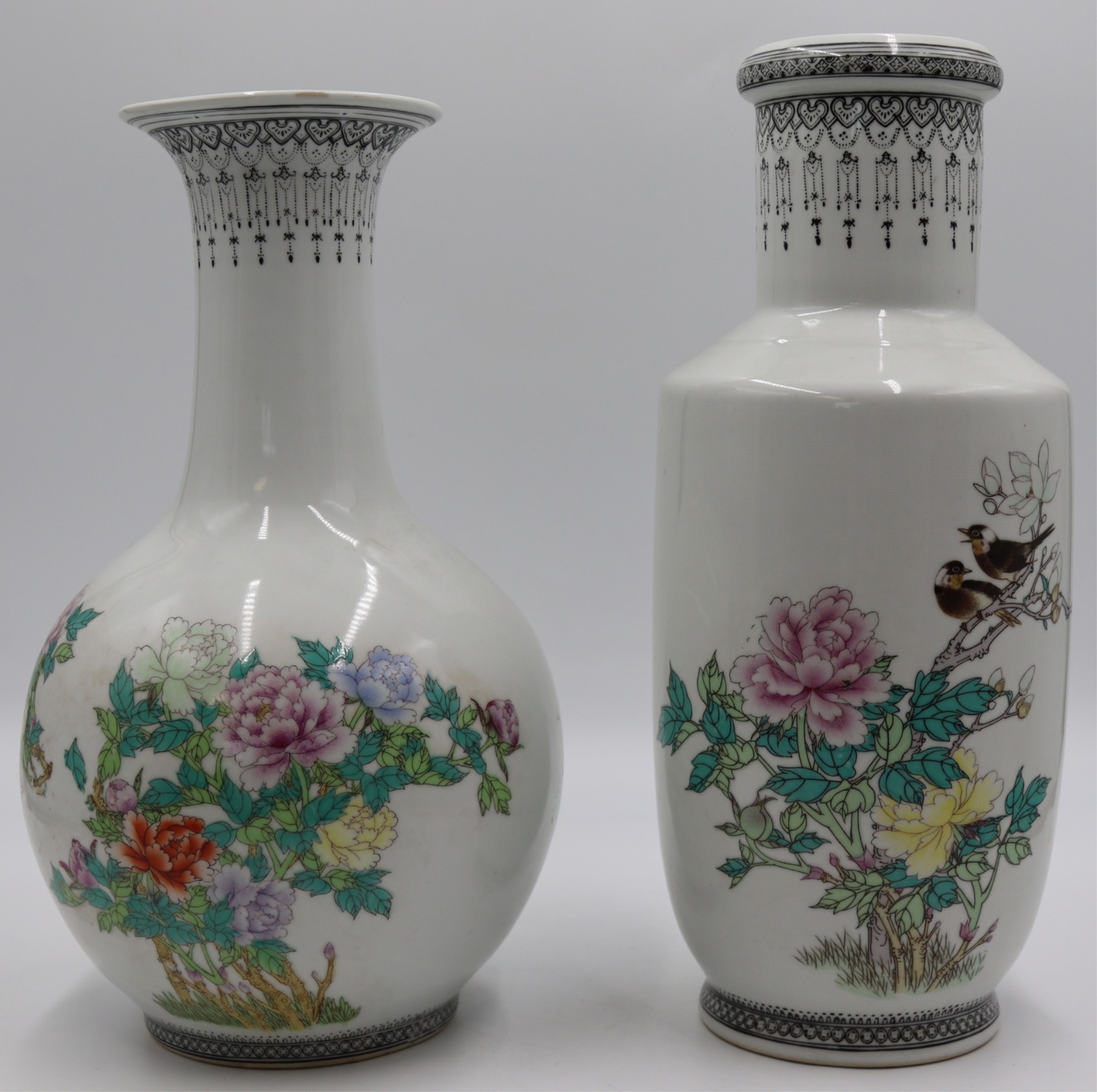 (2) CHINESE REPUBLIC FLORAL