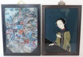 (2) CHINESE REVERSE PAINTINGS