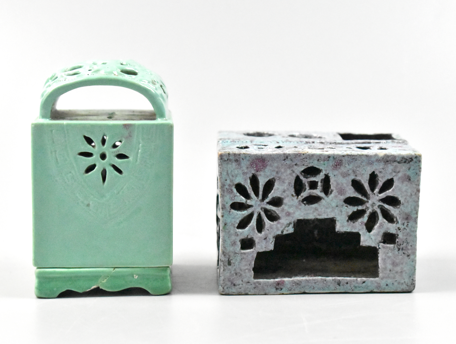 2 CHINESE ROBIN EGG GLAZE