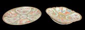2 CHINESE ROSE MEDALLION PORCE