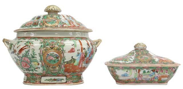(2) CHINESE ROSE MEDALLION