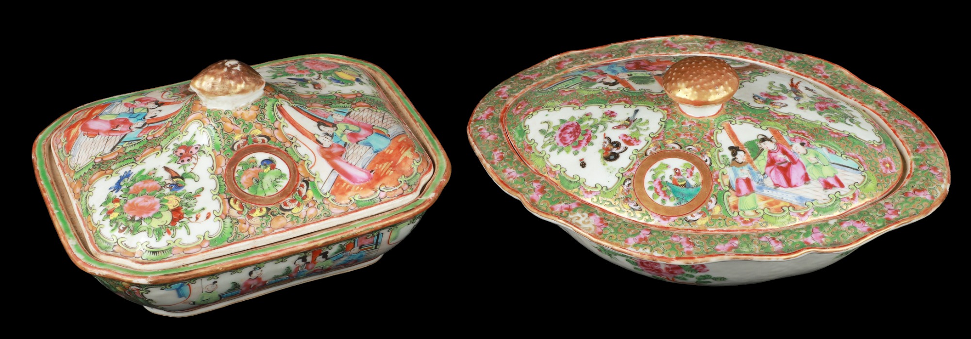 (2) Chinese Rose Medallion