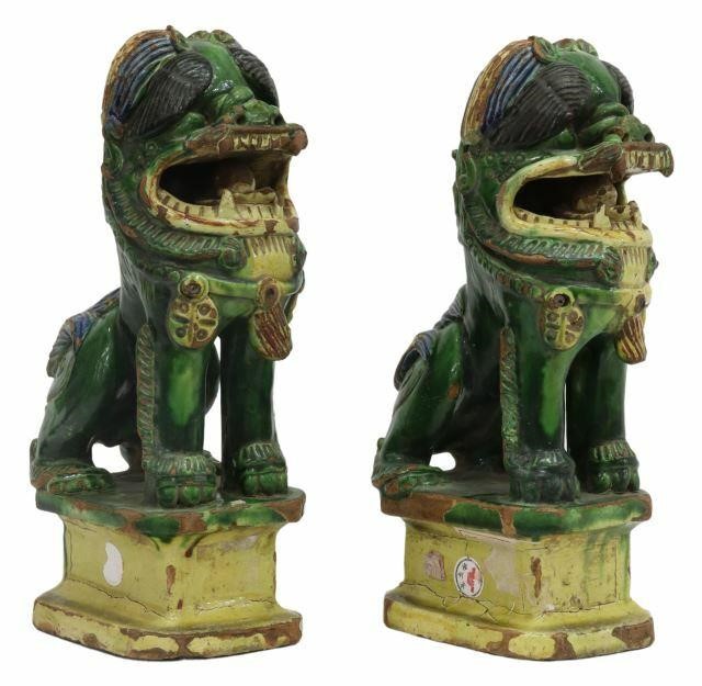 (2) CHINESE SANCAI GLAZED CERAMIC
