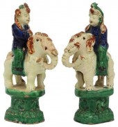 (2) CHINESE SANCAI GLAZED FIGU