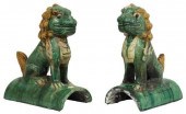 (2) CHINESE SANCAI GLAZED FIGU
