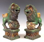 (2) CHINESE SANCAI GLAZED FOO