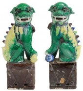 (2) CHINESE SANCAI GLAZED FOO