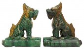 (2) CHINESE SANCAI GLAZED QILI