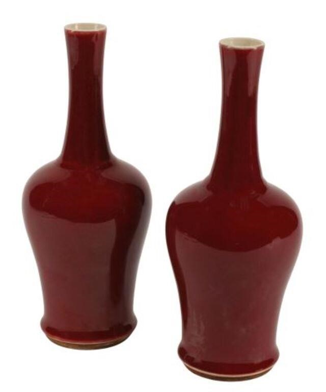 (2) CHINESE SANG DE BOEUF OXBLOOD