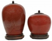 (2) CHINESE SANG DE BOEUF GLAZ