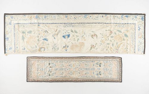 2 CHINESE SILK EMBROIDERY