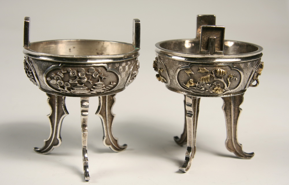 (2) CHINESE SILVER MASTER SALTS -