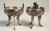 (2) CHINESE SILVER MASTER SALT