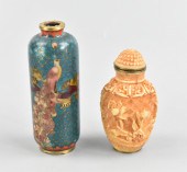 2 CHINESE SNUFF BOTTLES, CLOIS