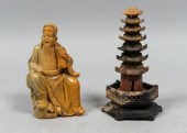 2 CHINESE SOAPSTONE SCULPTURES