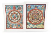 2 CHINESE TANGKA PAINTING ON F