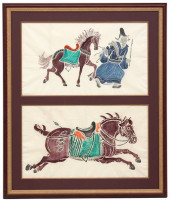(2) CHINESE TEMPLE RUBBINGS ON