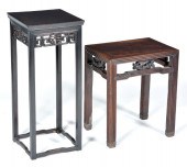 2 CHINESE WOODEN STANDS / TABL