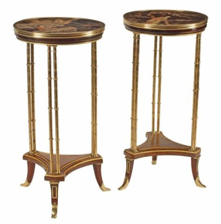 (2) CHINOISERIE STYLE BRONZE DORE