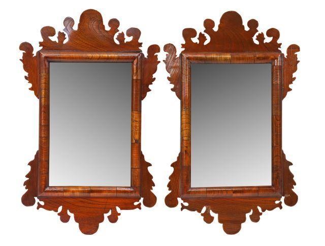 (2) CHIPPENDALE STYLE MAHOGANY